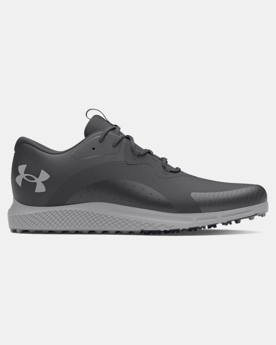 Men's UA Charged Draw 2 Spikeless Golf Shoes in Black image number 0